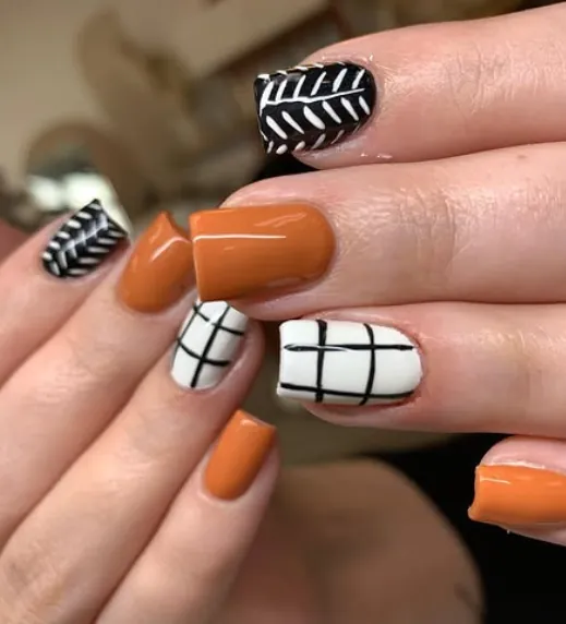 Modern Grid and Burnt Orange
